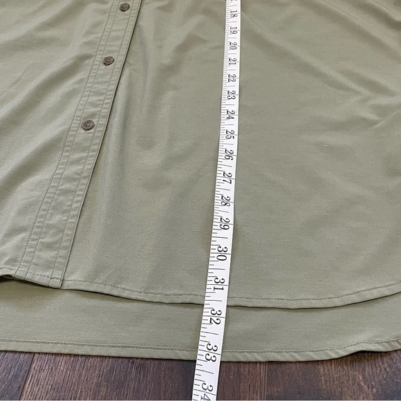 Prana Railay Womens Oversized Olive Green Button Up Shirt Size XL - Picture 8 of 9